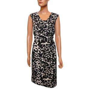 NWT Antonio Melani Black Print Cap Sleeve Dress